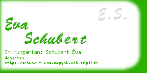 eva schubert business card